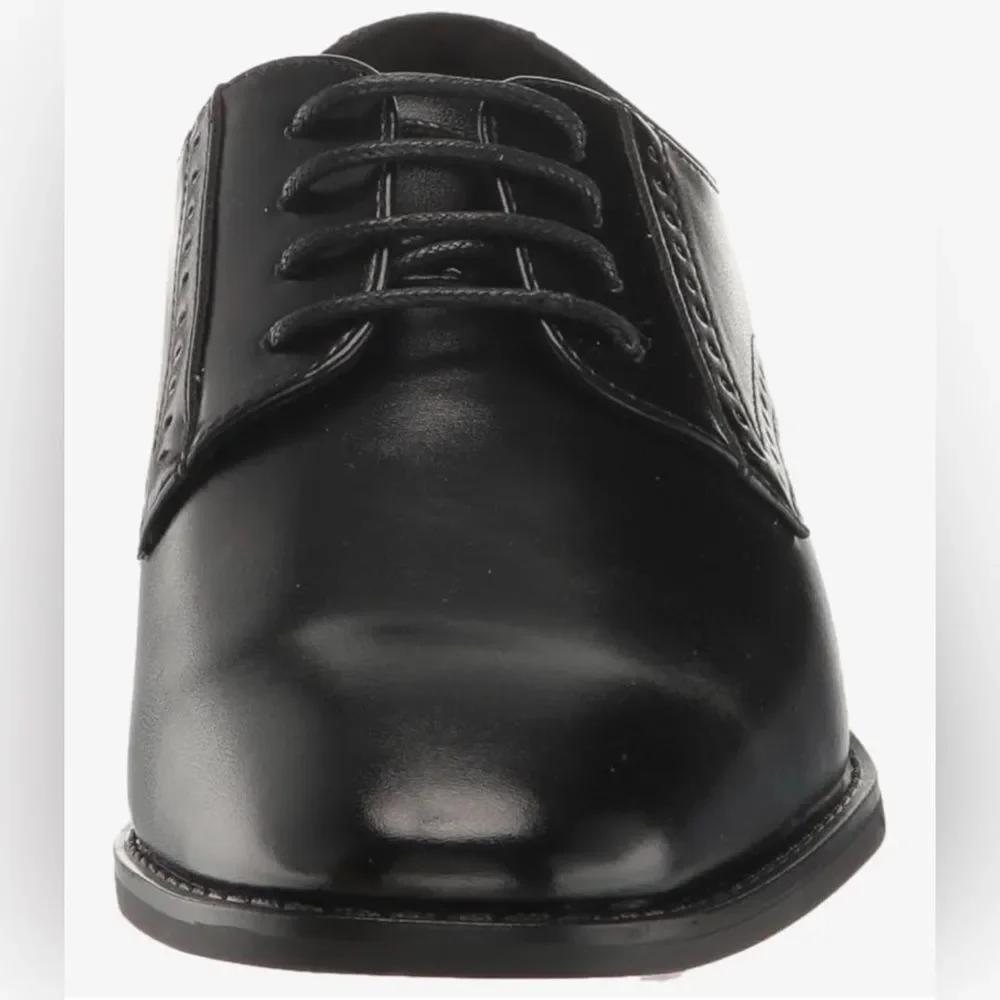 Stacy Adams Boy's Kalvin Plain Toe Oxford Dress Shoes Black Size 2 Big Kid